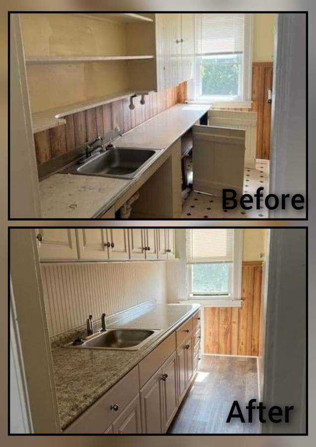 Hamilton St. Plantation St. Worcester kitchen remodel.