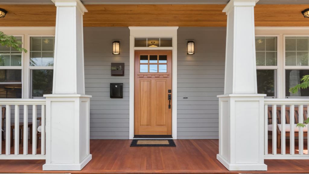 door replacement on house with porch